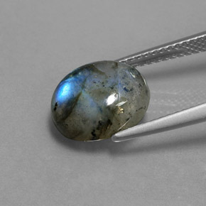 Labradorite Multicolore naturale da 4.06 ct, Taglio ovale, Traslucido