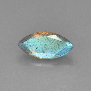 Labradorite Grigio blu scuro naturale da 2.46 ct, Trasparente, Trasparente/Traslucido