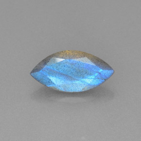 Labradorite naturale blu da 2,15 ct, trasparente, trasparente/traslucido
