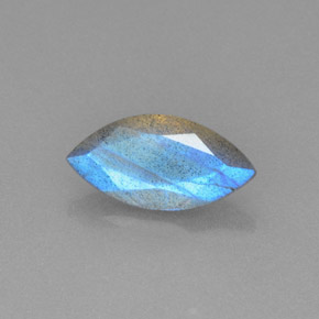 Labradorite naturale blu da 2,15 ct, trasparente, trasparente/traslucido