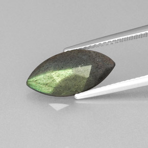 Labradorite Grigio blu scuro naturale da 2.95 ct, Trasparente, Trasparente/Traslucido