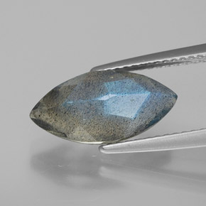 Labradorite naturale blu da 2,82 ct, trasparente, trasparente/traslucido
