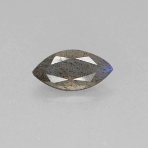Labradorite Grigio blu scuro naturale da 2.62 ct, Trasparente, Trasparente/Traslucido