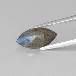 Labradorite Grigio blu scuro naturale da 2.62 ct, Trasparente, Trasparente/Traslucido