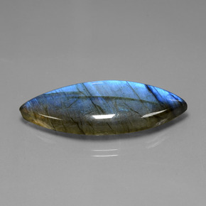 Labradorite naturale blu da 36,89 ct, marchesa, trasparente