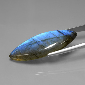 Labradorite naturale blu da 36,89 ct, marchesa, trasparente