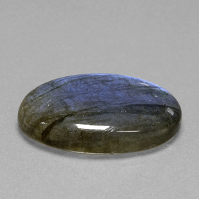 Labradorite naturale blu da 16,81 ct, taglio ovale, trasparente