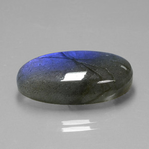 Labradorite naturale blu da 19,57 ct, taglio ovale, trasparente