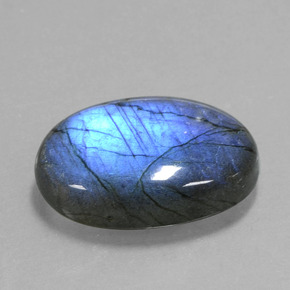Labradorite naturale blu da 20,59 ct, taglio ovale, trasparente