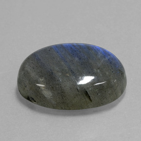 Labradorite Grigio blu scuro naturale da 21.85 ct, Taglio ovale, Trasparente