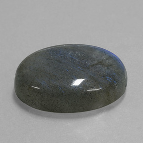 Labradorite Grigio blu scuro naturale da 21.99 ct, Taglio ovale, Trasparente