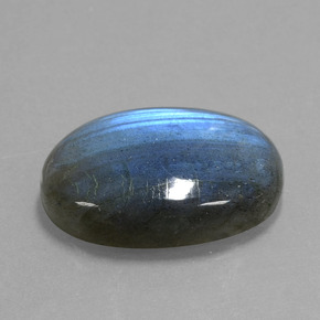 Labradorite naturale blu da 17,74 ct, taglio ovale, trasparente