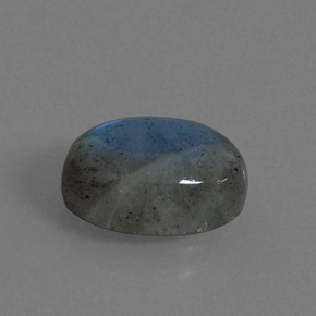 Labradorite naturale blu da 5,70 ct, taglio ovale, traslucido