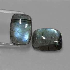 Labradorite naturale blu da  ct, taglio a cuscino, traslucido