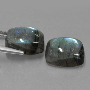 Labradorite naturale blu da  ct, taglio a cuscino, traslucido