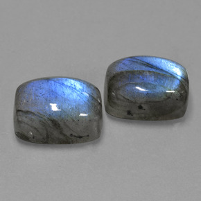 Gemme di Labradorite Grigio blu scuro naturale da  ct, Taglio a cuscino, Traslucido
