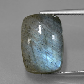 Labradorite Grigio blu scuro naturale da 10.01 ct, Taglio a cuscino, Traslucido
