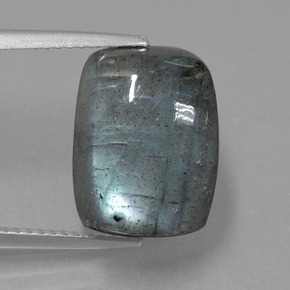 Labradorite naturale blu da 9,96 ct, taglio a cuscino, traslucido