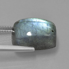 Labradorite naturale blu da 9,96 ct, taglio a cuscino, traslucido