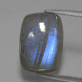 Labradorite naturale blu da 9,80 ct, taglio a cuscino, traslucido