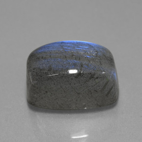Labradorite naturale blu da 9,80 ct, taglio a cuscino, traslucido