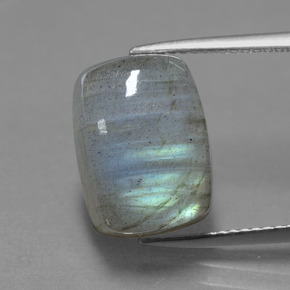 Labradorite naturale blu da 9,30 ct, taglio a cuscino, traslucido