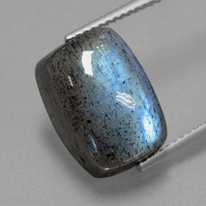 Labradorite naturale blu da 10,49 ct, taglio a cuscino, traslucido