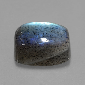 Labradorite naturale blu da 10,49 ct, taglio a cuscino, traslucido