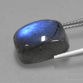 Labradorite naturale blu da 9,02 ct, taglio a cuscino, traslucido