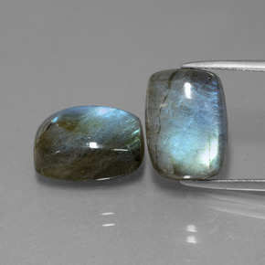 Labradorite naturale blu da  ct, taglio a cuscino, traslucido