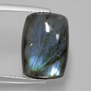 Labradorite naturale blu da 9,61 ct, taglio a cuscino, traslucido