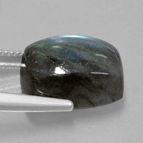 Labradorite naturale blu da 9,61 ct, taglio a cuscino, traslucido