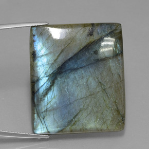 Labradorite Grigio blu scuro naturale da 80.74 ct, Taglio a baguette, Traslucido