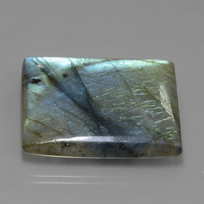 Labradorite Grigio blu scuro naturale da 80.74 ct, Taglio a baguette, Traslucido