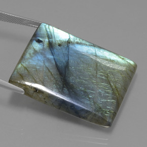 Labradorite Grigio blu scuro naturale da 80.74 ct, Taglio a baguette, Traslucido