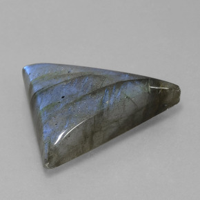 Labradorite naturale blu da 18,46 ct, trillion, traslucido