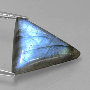 Labradorite naturale blu da 18,46 ct, trillion, traslucido