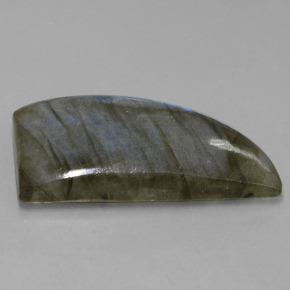 Labradorite naturale grigio con riflessi blu da 25,81 ct, forma fantasia, traslucido