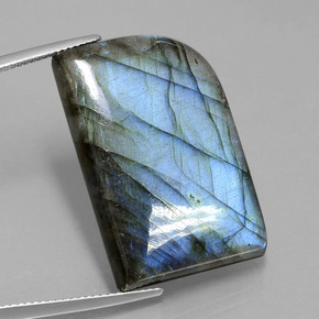 Labradorite naturale blu da 39,46 ct, forma fantasia, traslucido