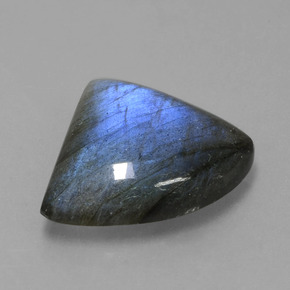 Labradorite Grigio blu scuro naturale da 10.87 ct, Forma fantasia, Traslucido