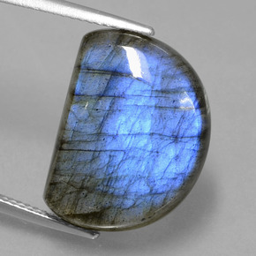 Labradorite Grigio blu scuro naturale da 12.78 ct, Forma fantasia, Traslucido
