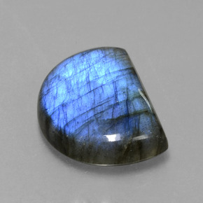Labradorite Grigio blu scuro naturale da 12.78 ct, Forma fantasia, Traslucido
