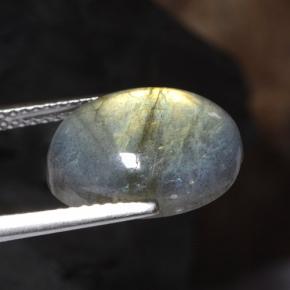 Labradorite naturale multicolore da 6,41 ct, taglio ovale, traslucido
