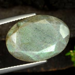 Labradorite naturale multicolore da 10,36 ct, taglio ovale, traslucido