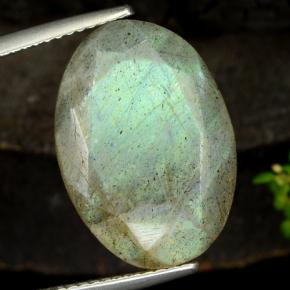 Labradorite naturale multicolore da 10,36 ct, taglio ovale, traslucido
