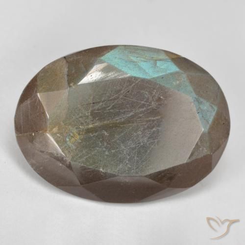 Labradorite Multicolore naturale da 10.16 ct, Ovale, Traslucido