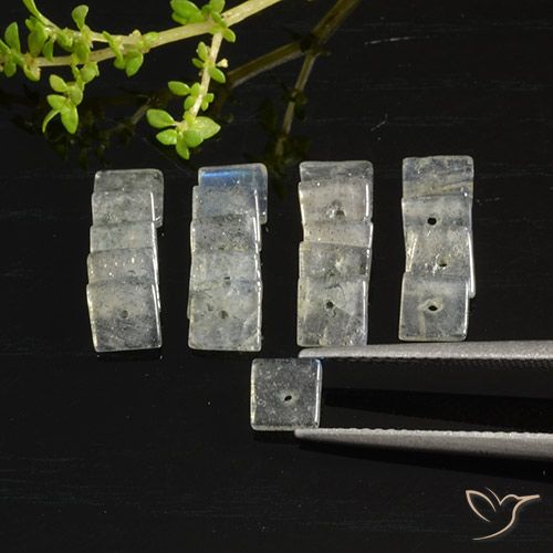6.37ctw Naturale Multicolore Labradorite, Quadrato, Traslucido