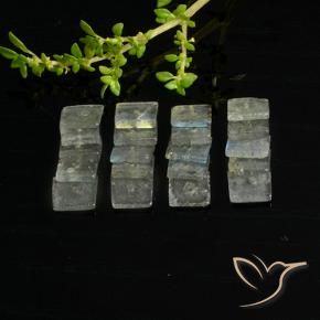 Gemme di Labradorite Multicolore naturale da 6.24 ct, Quadrato, Trasparente