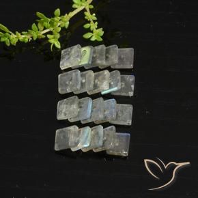 Gemme di Labradorite Multicolore naturale da 7.99 ct, Quadrato, Traslucido