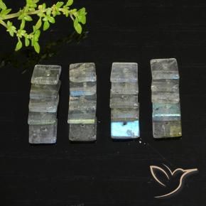Gemme di Labradorite Multicolore naturale da 7.99 ct, Quadrato, Traslucido